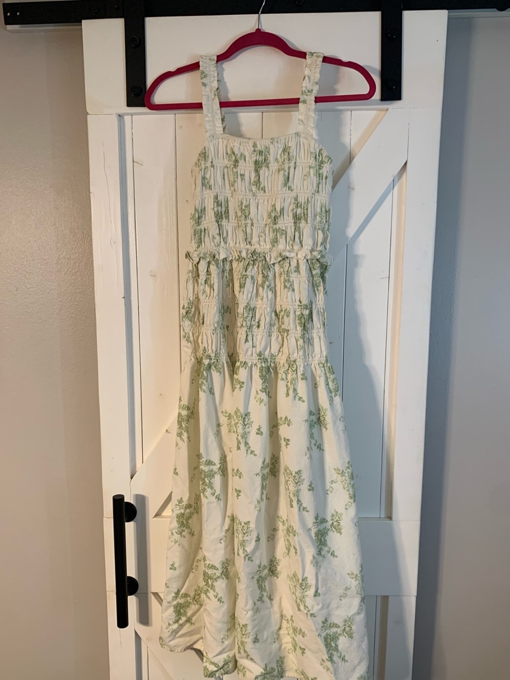 Smocked Maxi A-Line Dress XS